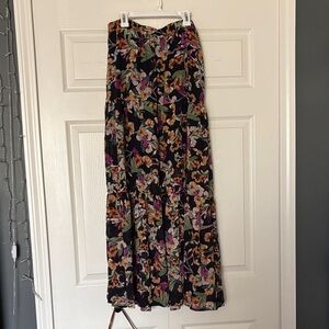 Grace & Lace Floral Maxi Skirt - Black and Multicolor